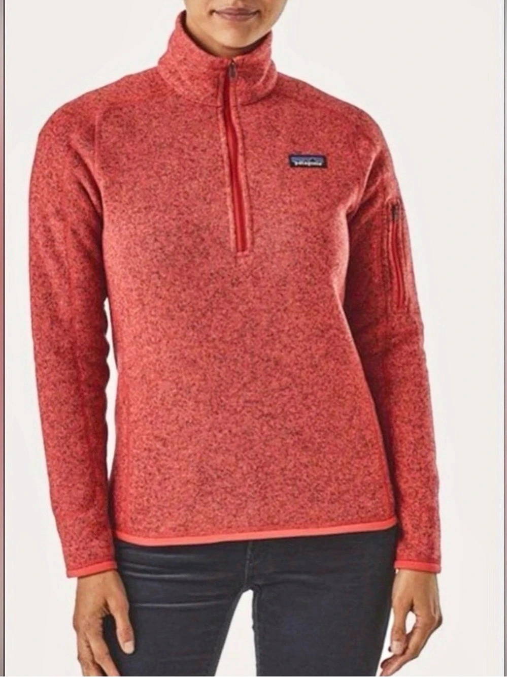 Patagonia Better Sweater 1/4 Zip Fleece Womens Small Dark Ruby Red Pullover
STY2